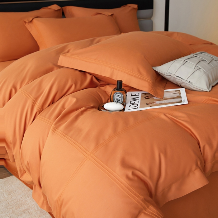 91家纺网 家纺一手货源 找家纺 安妮 2023新款墨尔本全棉四件套 焦糖