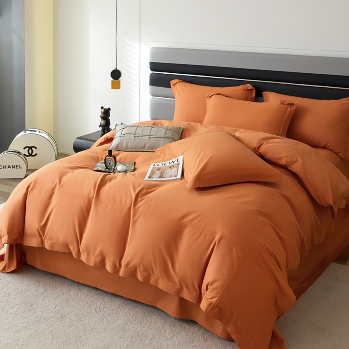 91家纺网 家纺一手货源 找家纺 安妮 2023新款墨尔本全棉四件套 焦糖