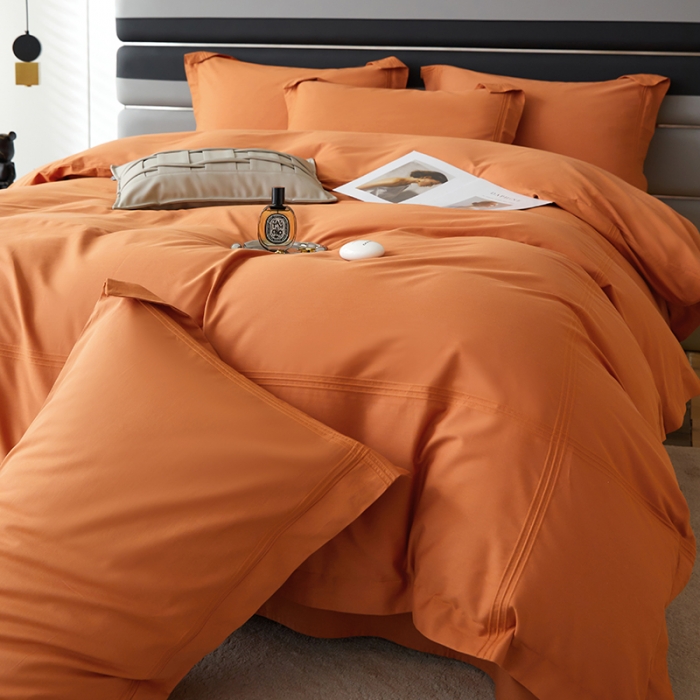 91家纺网 家纺一手货源 找家纺 安妮 2023新款墨尔本全棉四件套 焦糖