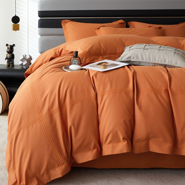 91家纺网 家纺一手货源 找家纺 安妮 2023新款墨尔本全棉四件套 焦糖