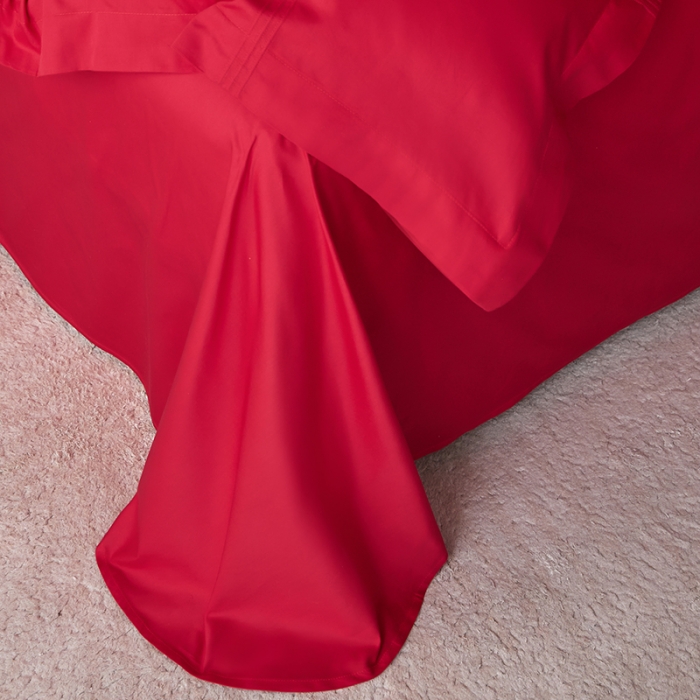 91家纺网 家纺一手货源 找家纺 安妮 2023新款墨尔本全棉四件套 深红