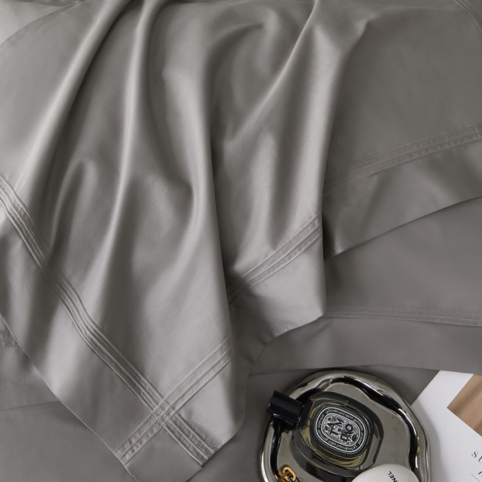 91家纺网 家纺一手货源 找家纺 安妮 2023新款墨尔本全棉四件套 太空灰