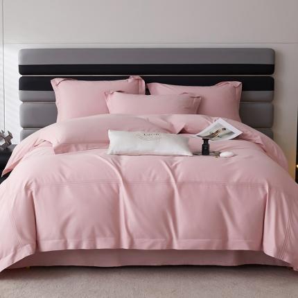 安妮 2023新款墨尔本全棉四件套 桃粉