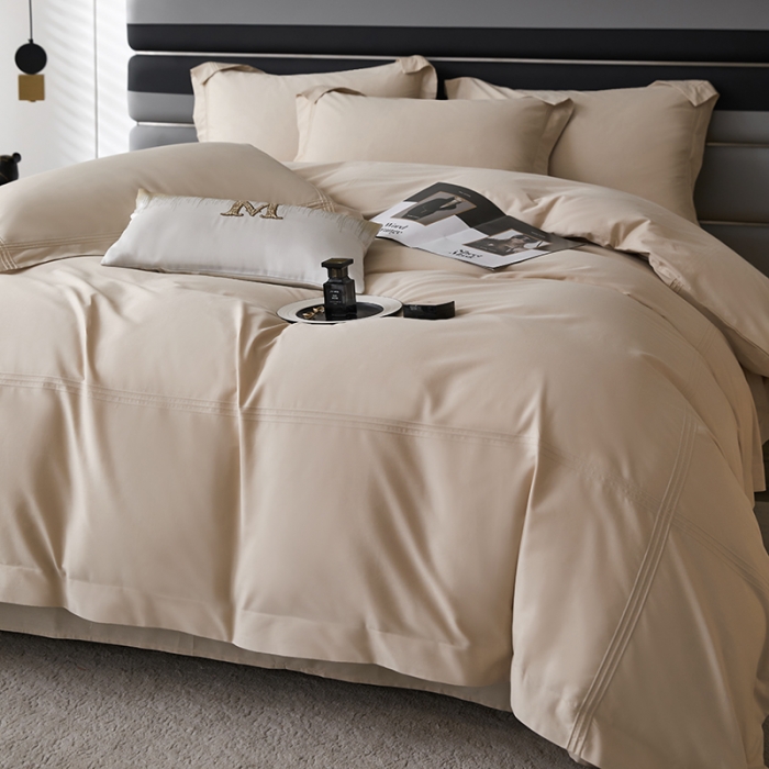 91家纺网 家纺一手货源 找家纺 安妮 2023新款墨尔本全棉四件套 香槟