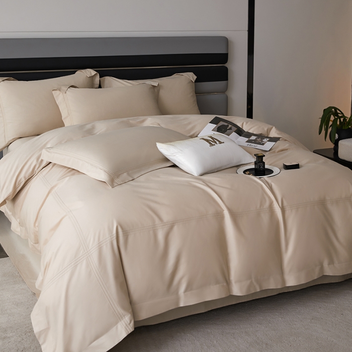 91家纺网 家纺一手货源 找家纺 安妮 2023新款墨尔本全棉四件套 香槟