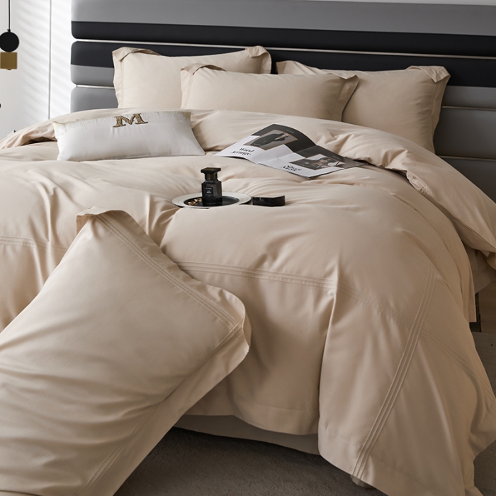 91家纺网 家纺一手货源 找家纺 安妮 2023新款墨尔本全棉四件套 香槟