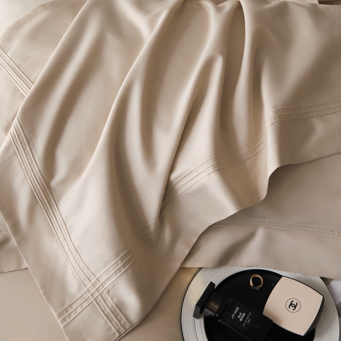 91家纺网 家纺一手货源 找家纺 安妮 2023新款墨尔本全棉四件套 香槟