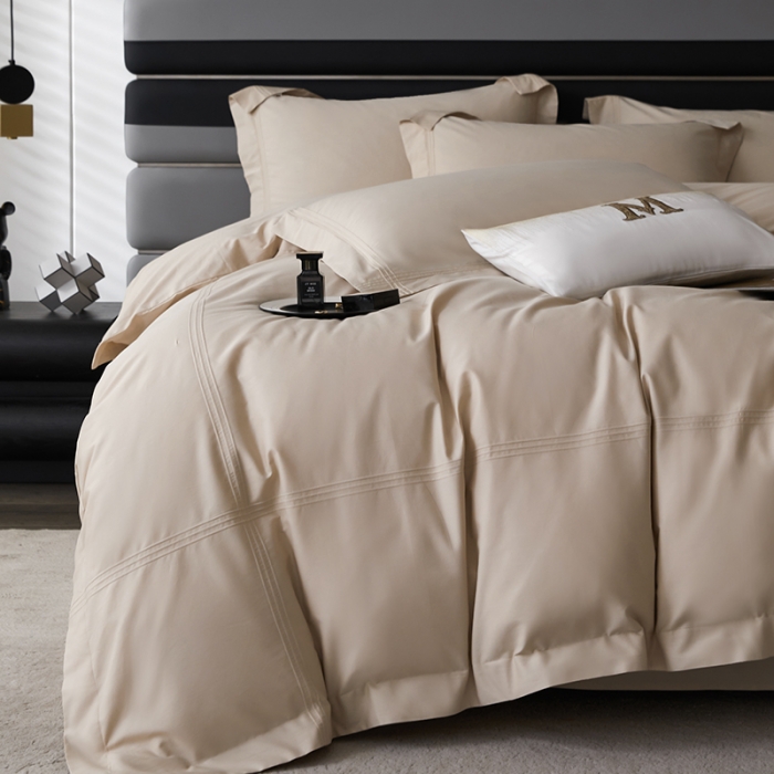 91家纺网 家纺一手货源 找家纺 安妮 2023新款墨尔本全棉四件套 香槟