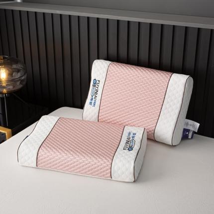 91家纺网 家纺一手货源 找家纺 萌番宝 2025冰豆豆乳胶枕凉感按摩豆豆泰国进口天然乳胶枕头枕芯 冰粉（40*60厘米高低曲线）