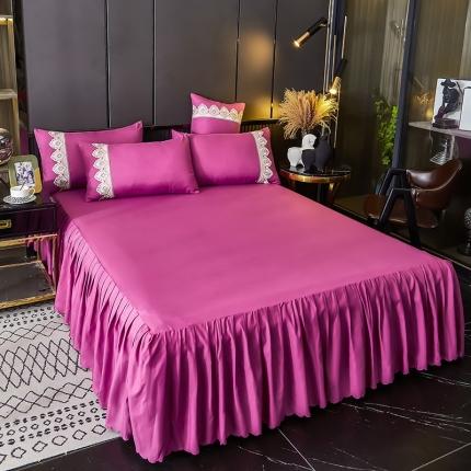 91家纺网 家纺一手货源 找家纺 莉莉安2025新款梦镜系列单床裙 梦境-魅力紫