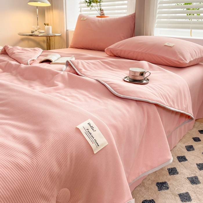 91家纺网 家纺一手货源 找家纺 总 安力森/诚臻酒店用品 酒店2023新款直播供货小清新针织棉华夫格大豆单夏被子芯