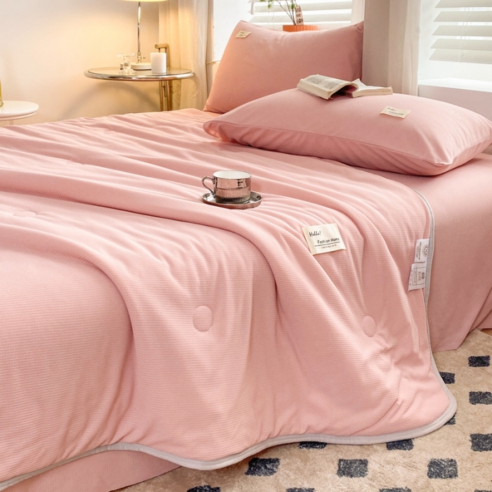 91家纺网 家纺一手货源 找家纺 总 安力森/诚臻酒店用品 酒店2023新款直播供货小清新针织棉华夫格大豆单夏被子芯