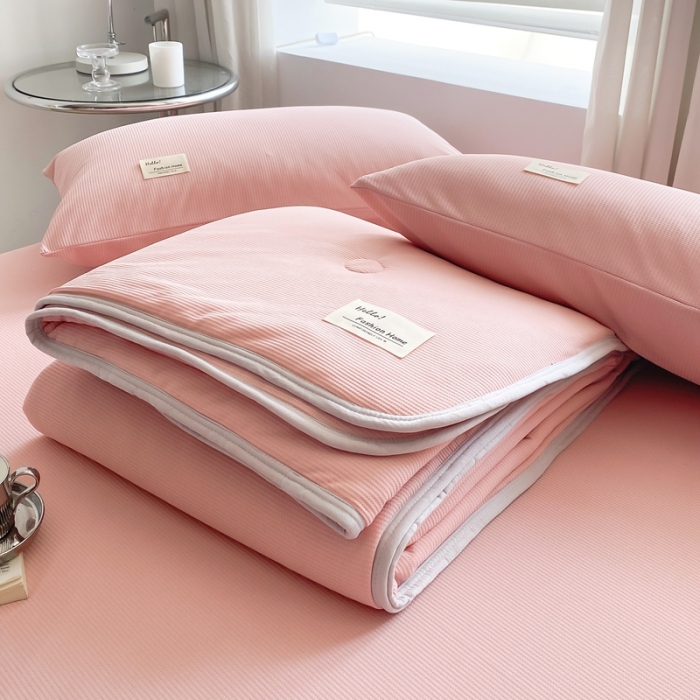 91家纺网 家纺一手货源 找家纺 总 安力森/诚臻酒店用品 酒店2023新款直播供货小清新针织棉华夫格大豆单夏被子芯