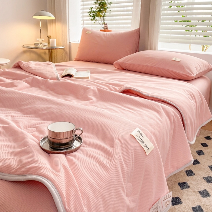 91家纺网 家纺一手货源 找家纺 总 安力森/诚臻酒店用品 酒店2023新款直播供货小清新针织棉华夫格大豆单夏被子芯