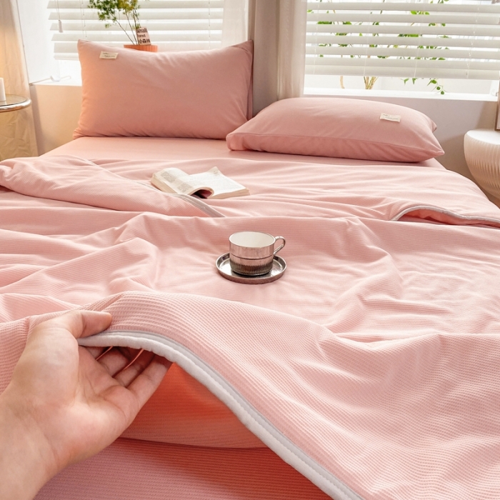 91家纺网 家纺一手货源 找家纺 总 安力森/诚臻酒店用品 酒店2023新款直播供货小清新针织棉华夫格大豆单夏被子芯