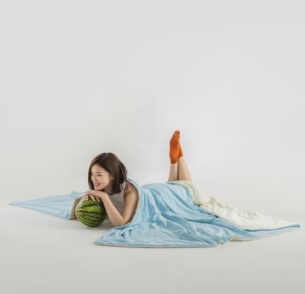 91家纺网 家纺一手货源 找家纺 （总）佳居缘 2023新款A类冰川凉感瓜瓜被（锦氨）