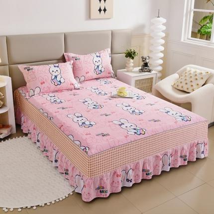 91家纺网 家纺一手货源 找家纺 (总)名优 2023新款13070田园风床裙四套件