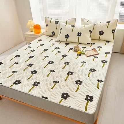 91家纺网 家纺一手货源 找家纺 舒居 2024新款全棉床垫床护垫欢颜