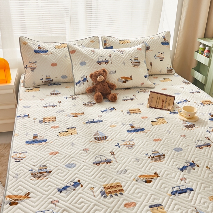 91家纺网 家纺一手货源 找家纺 舒居 2024新款全棉床垫床护垫交通工具