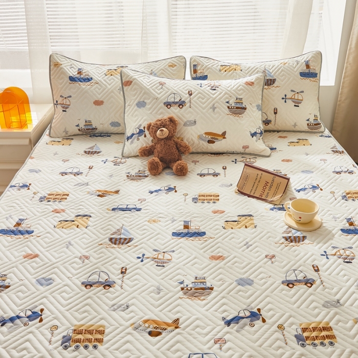 91家纺网 家纺一手货源 找家纺 舒居 2024新款全棉床垫床护垫交通工具