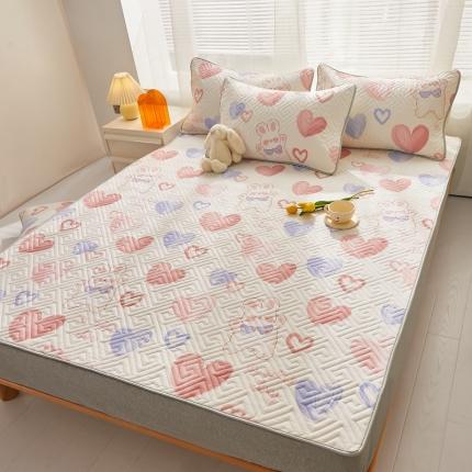 91家纺网 家纺一手货源 找家纺 舒居 2024新款全棉床垫床护垫小兔可可