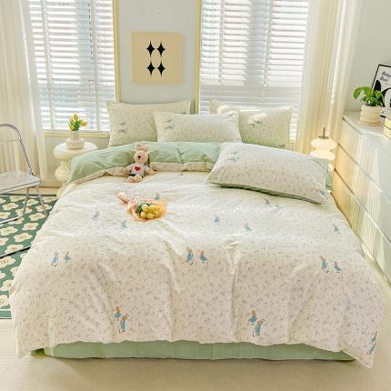 91家纺网 家纺一手货源 找家纺 （总）捌月 2024新款全棉ins小球球款四件套