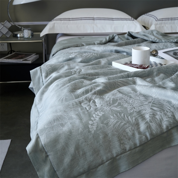 91家纺网 家纺一手货源 找家纺 （总）榻尚家居 2023新款80天丝大提花夏被四件套-梦幻系列
