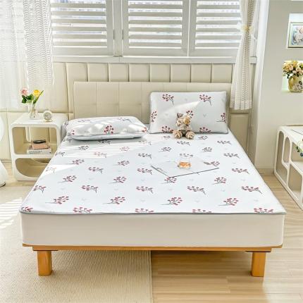 91家纺网 家纺一手货源 找家纺 （总）宅部落 2023凉感牛奶丝满天星提花印花床席款凉席床笠款三件套