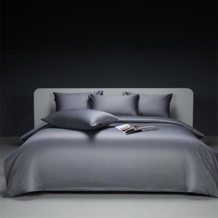 91家纺网 家纺一手货源 找家纺 莱阁亿 2023新款高支高密新疆长绒棉四件套 帝都灰