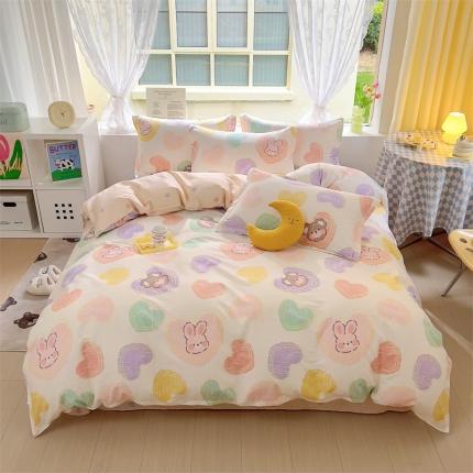 91家纺网 家纺一手货源 找家纺 尚帛 2024新款12868全棉印花单被套 甜心乐园