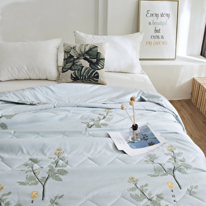 91家纺网 家纺一手货源 找家纺 （总）（总）欧雅搁 2025新品艾草夏被驱蚊夏凉被抗菌空调夏被