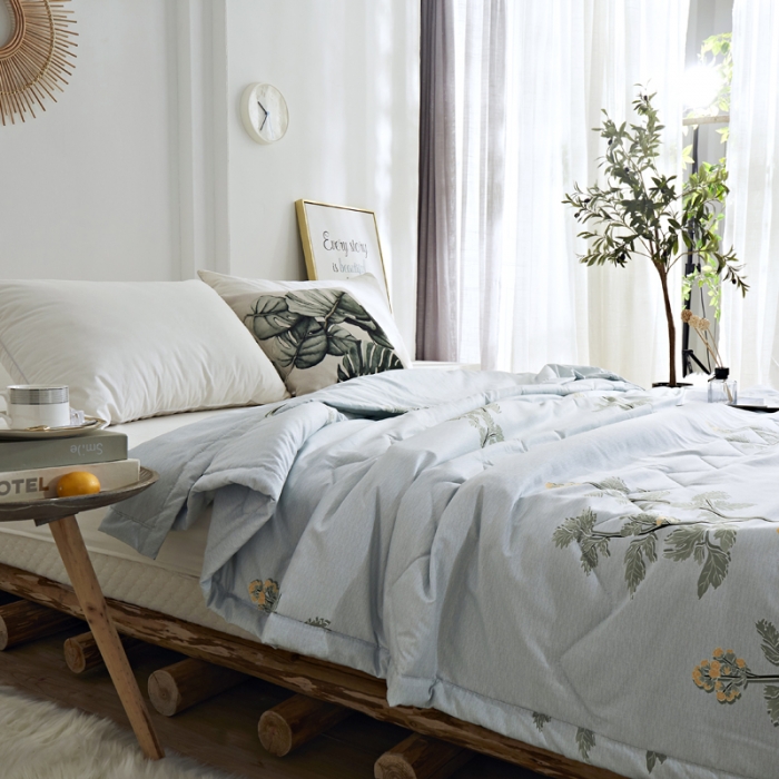 91家纺网 家纺一手货源 找家纺 （总）（总）欧雅搁 2025新品艾草夏被驱蚊夏凉被抗菌空调夏被