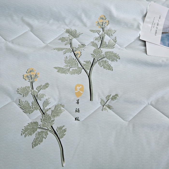 91家纺网 家纺一手货源 找家纺 （总）（总）欧雅搁 2025新品艾草夏被驱蚊夏凉被抗菌空调夏被