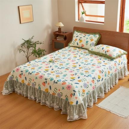 91家纺网 家纺一手货源 找家纺 （总）恒爱 2023新款全棉床盖三件套