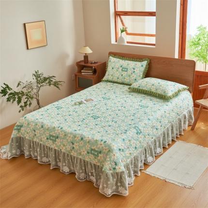 恒爱 2023新款全棉床盖三件套 青匆岁月