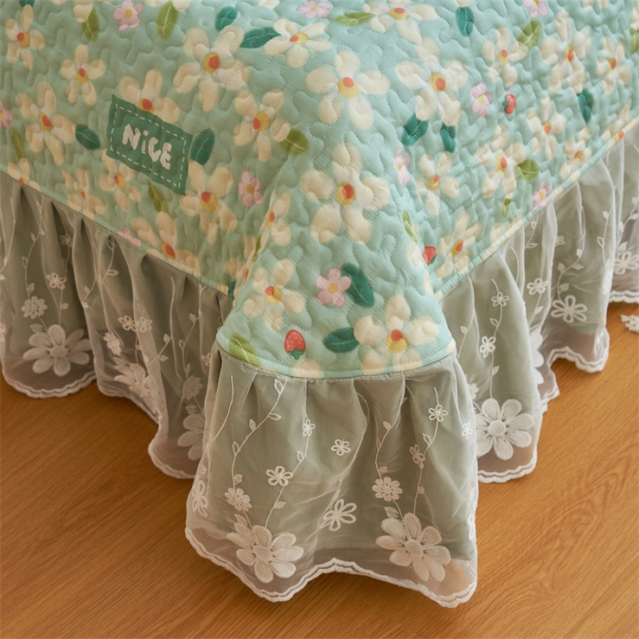 91家纺网 家纺一手货源 找家纺 恒爱 2023新款全棉床盖三件套 青匆岁月