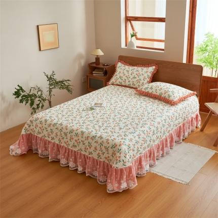 恒爱 2023新款全棉床盖三件套 唯美