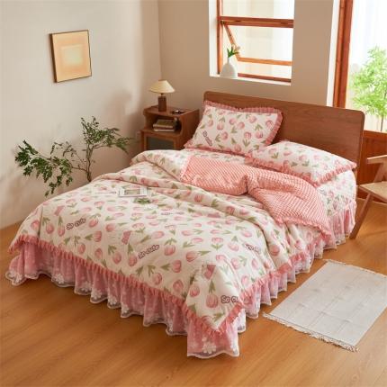 91家纺网 家纺一手货源 找家纺 （总）恒爱 2023新款全棉春秋被床盖四件套