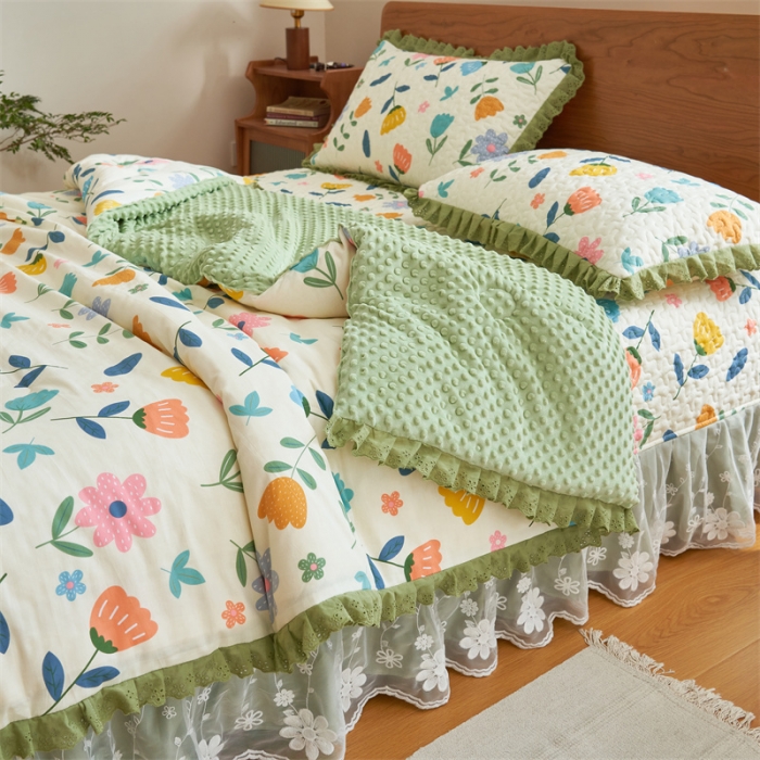 91家纺网 家纺一手货源 找家纺 （总）恒爱 2023新款全棉春秋被床盖四件套