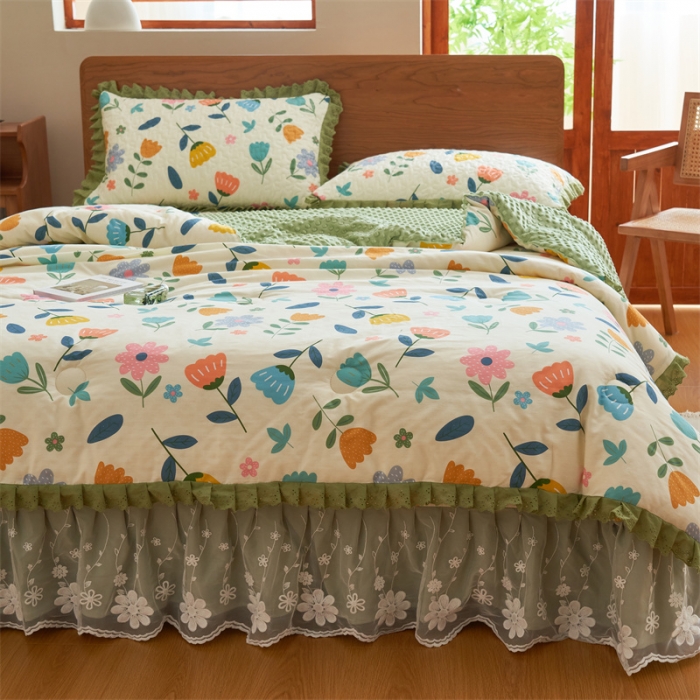 91家纺网 家纺一手货源 找家纺 （总）恒爱 2023新款全棉春秋被床盖四件套