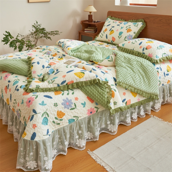 91家纺网 家纺一手货源 找家纺 （总）恒爱 2023新款全棉春秋被床盖四件套