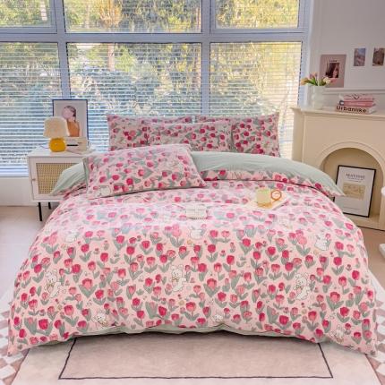 91家纺网 家纺一手货源 找家纺 （总）珺柔 2023新款13372全棉印花四件套