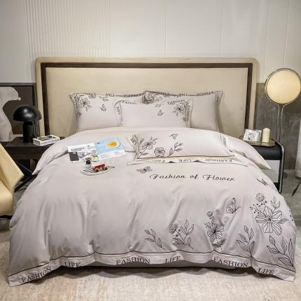 91家纺网 家纺一手货源 找家纺 （总）梧桐家居 2023新款全棉刺绣四件套-寐色系列