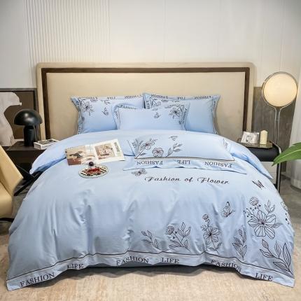 91家纺网 家纺一手货源 找家纺 （总）梧桐家居 2023新款全棉刺绣四件套-寐色系列