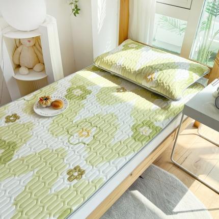 91家纺网 家纺一手货源 找家纺 （总）柒月2023新款小清新乳胶凉席（学生床图）