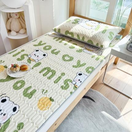 91家纺网 家纺一手货源 找家纺 （总）柒月2023新款小清新乳胶凉席（学生床图）