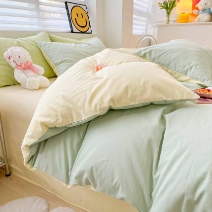 91家纺网 家纺一手货源 找家纺 青禾视觉 2023春夏小清新四件套样片