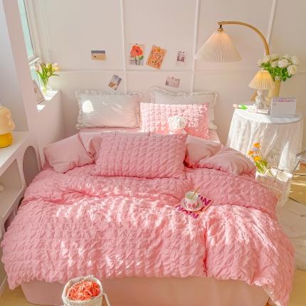 91家纺网 家纺一手货源 找家纺 青禾视觉 2023春夏小清新四件套样片