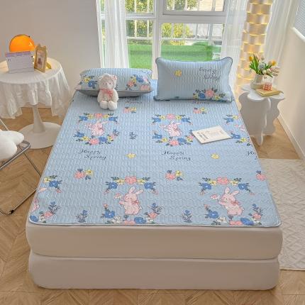 91家纺网 家纺一手货源 找家纺 青禾视觉 2023春夏小清新乳胶凉席样片