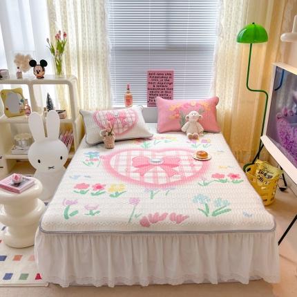 91家纺网 家纺一手货源 找家纺 顾里 2023新款设计师款韩系ins风软席 花花蝴蝶结